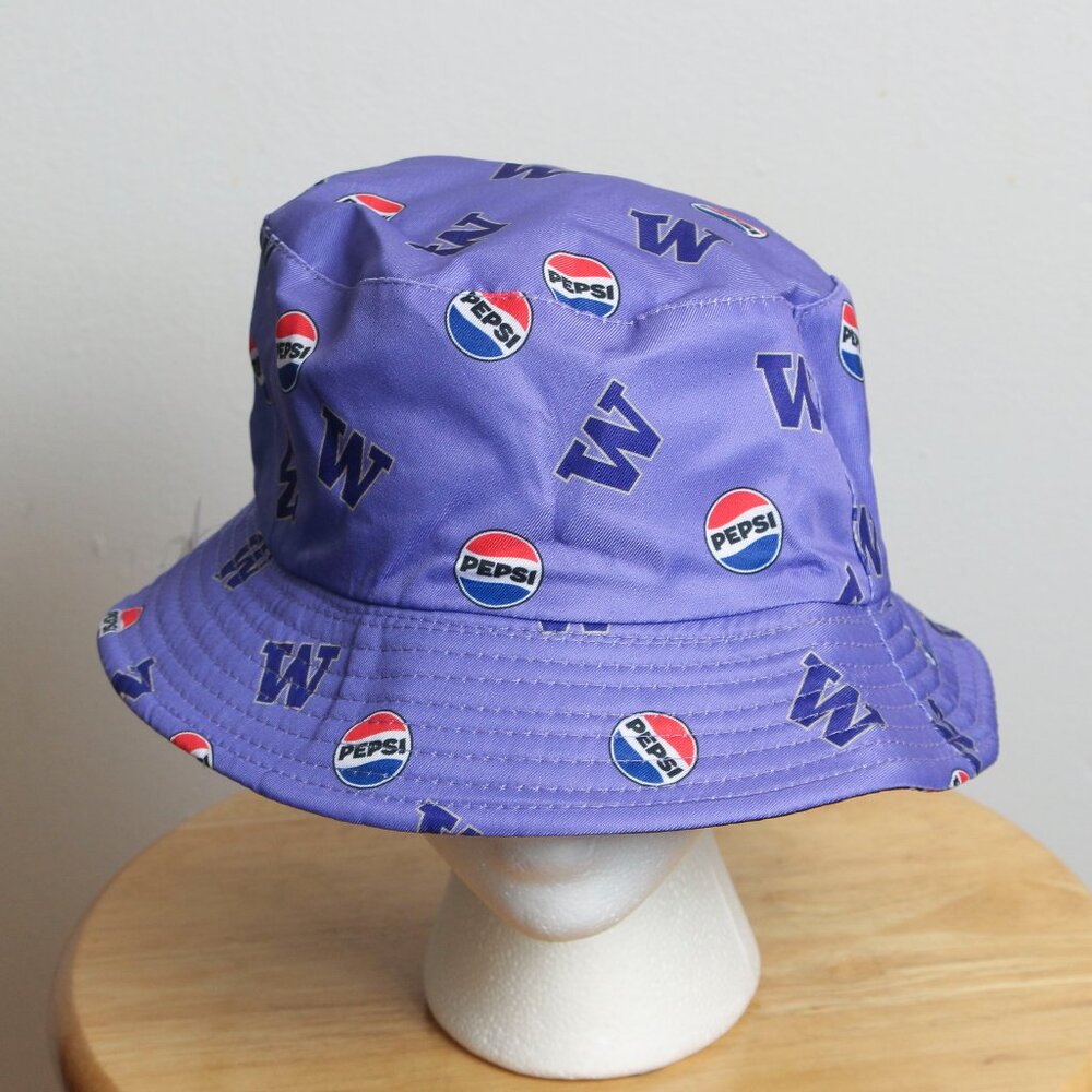 University of Washington Huskies x Pepsi Reversible Bucket Hat Mens Purple Black